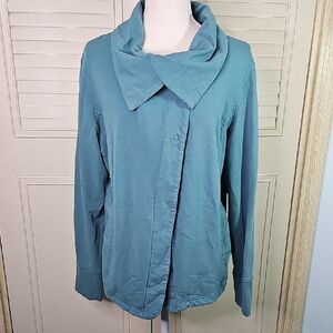 Jacket Casual Lightweight By Eddie Bauer Blue 65 Percent Cotton Size XL